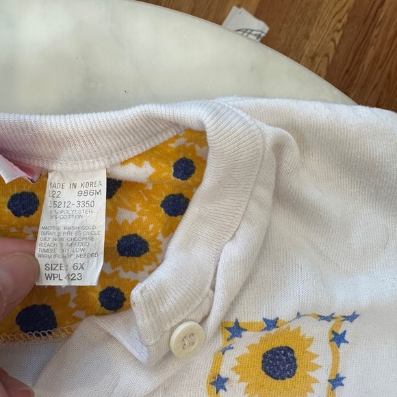 Vintage 6x Little Levi’s Cardigan Sunflower Sweater - Picture 3 of 5